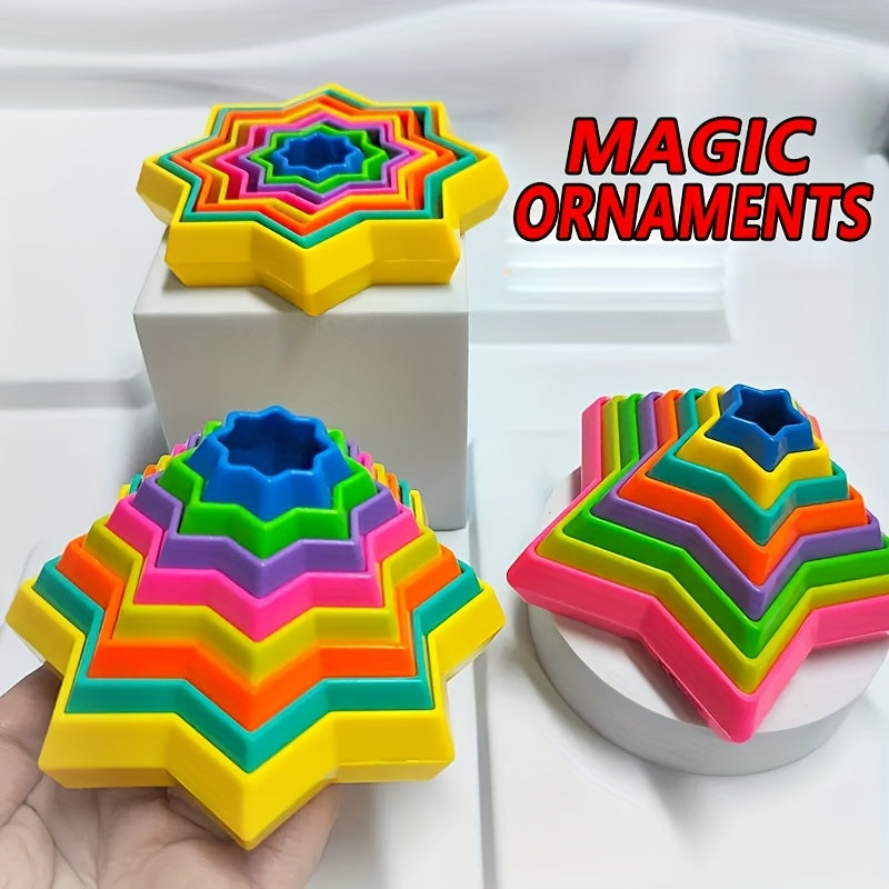 3D Magic Stereoscopic Fidget Toy Star Circle Stacking Toy