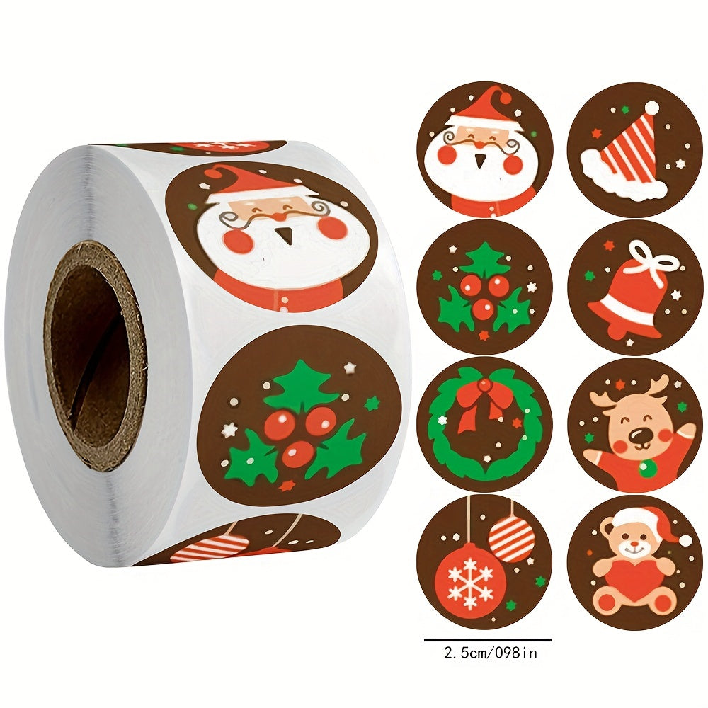 2pcs Round Colorful Christmas Halloween Sticker Pack