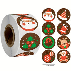 2pcs Round Colorful Christmas Halloween Sticker Pack