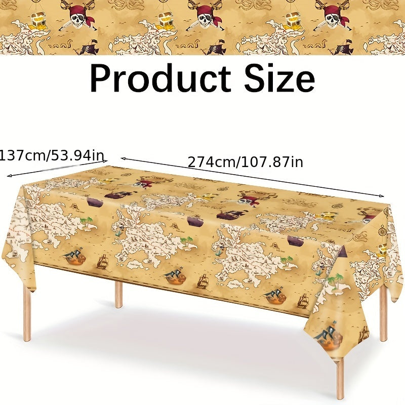 Pirate Treasure Tablecloth Theme Party Decor Supplies