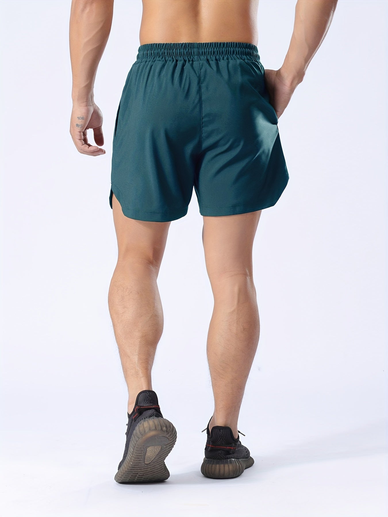 Quick Dry Drawstring Men's Swim Trunks Star And Stripes Print Board Shorts
