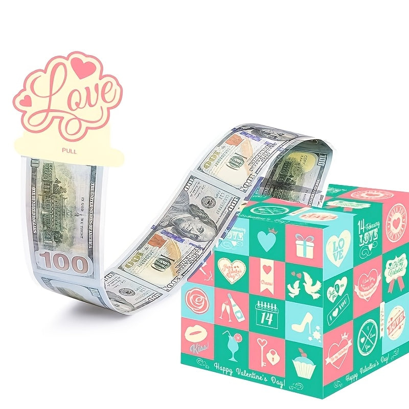 Valentine's Surprise Money Gift Roll for Loved Ones - 50 Transparent Bags