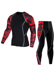 Quick Dry Men's Sports Suit Long Sleeve Fitness T Shirt