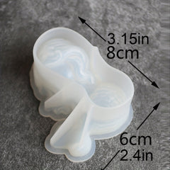 Mermaid Silicone Mold 3D Mermaid Princess Craft Art Resin Mold DIY Candle Molds