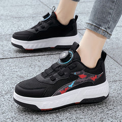 Boys Low Top Roller Skate Shoes Lightweight Breathable Anti Slip