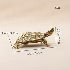 Brass Snapping Turtle Desktop Ornament