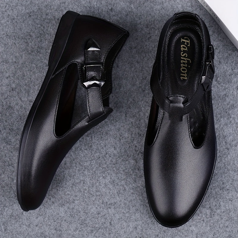 Men's Adjustable Strap Slip On Loafers, Outdoor Walking Shoes
