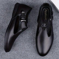 Men's Adjustable Strap Slip On Loafers, Outdoor Walking Shoes