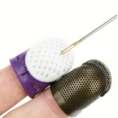 Silicone Thimble Finger Protector 2pcs Set Sewing Needle Proof Kit