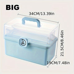 Multifunctional 3-layer Transparent Medicine Storage Box