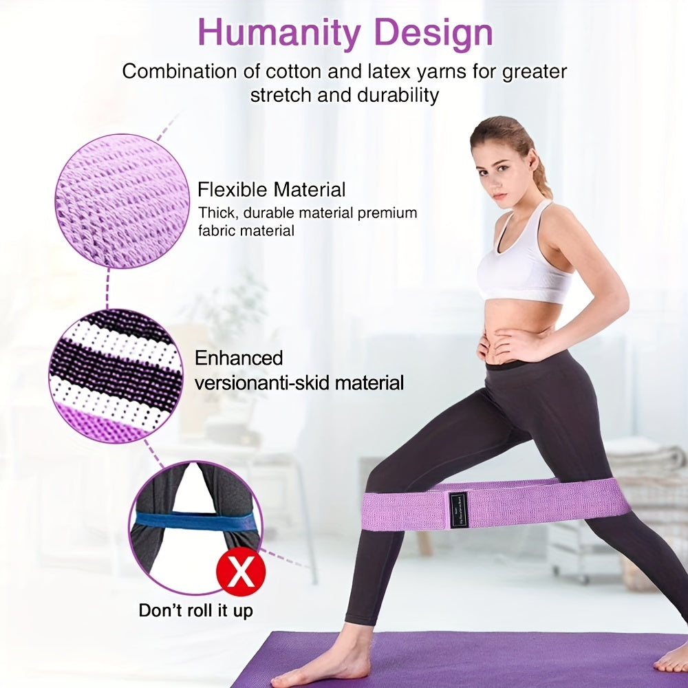 3pcs Fitness Elastic Resistance Bands Hip Circle For Chest Expand Gym Training