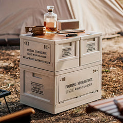 Retro Outdoor Storage Box Camping Car Trunk Storage Bin