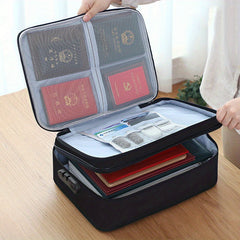Double Layer Storage Travel Bag Lightweight Document Zipper Bag