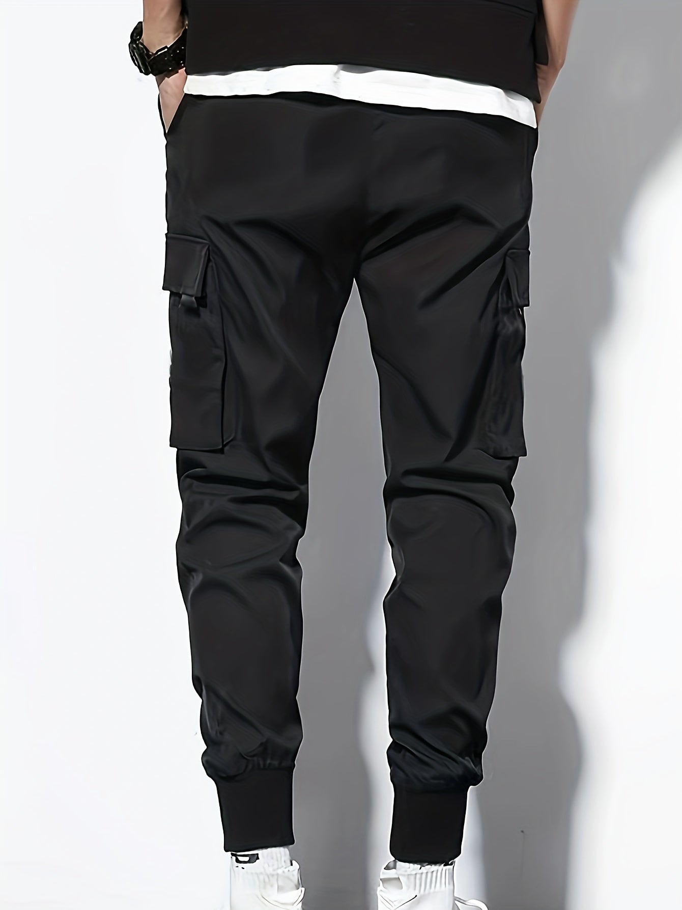Flap Pockets Cargo Pants Men's Techwear Joggers Hip Hop Summer