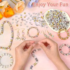 900pcs 8mm Rhinestone Spacer Beads 15 Colors