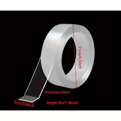 Nano Double Sided Adhesive Tape Strong Transparent Seamless High Viscosity
