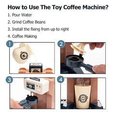 Kids Supermarket Cashier Play Set Coffee Shop Toy