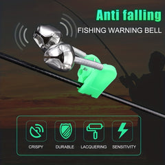 10pcs Anti Fall Fishing Bell Clamp Double Ring Bite Alarm Fishing Accessories