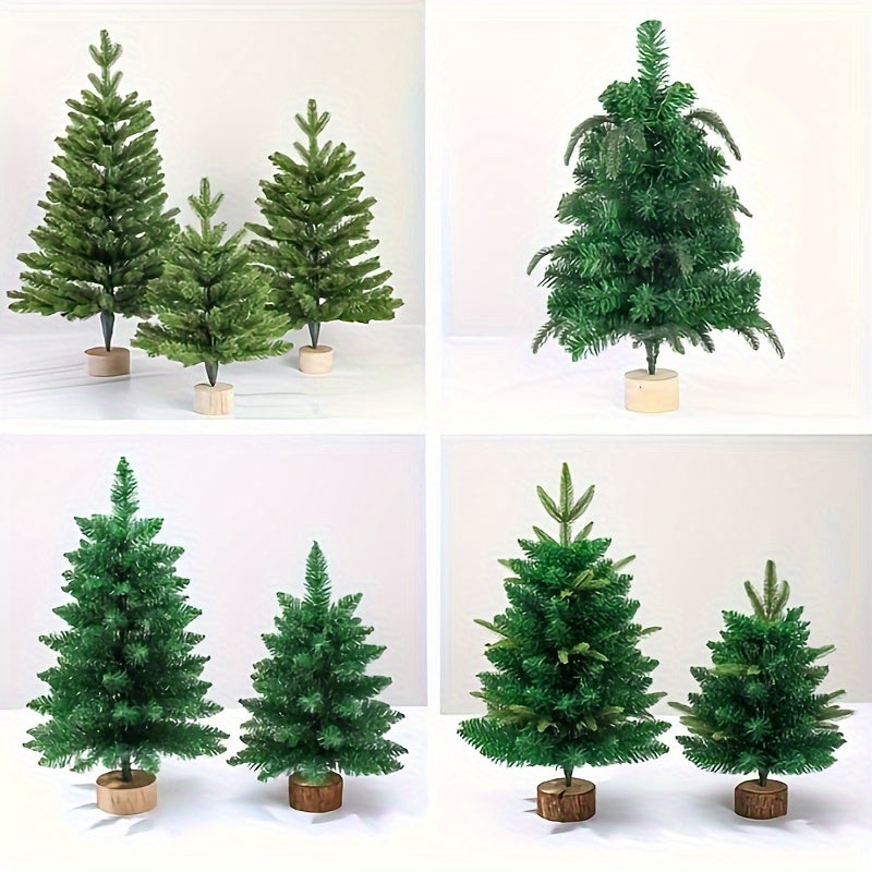 17 71in Mini Small PE Mixed Pointed Christmas Tree Desktop Decoration