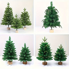 17 71in Mini Small PE Mixed Pointed Christmas Tree Desktop Decoration
