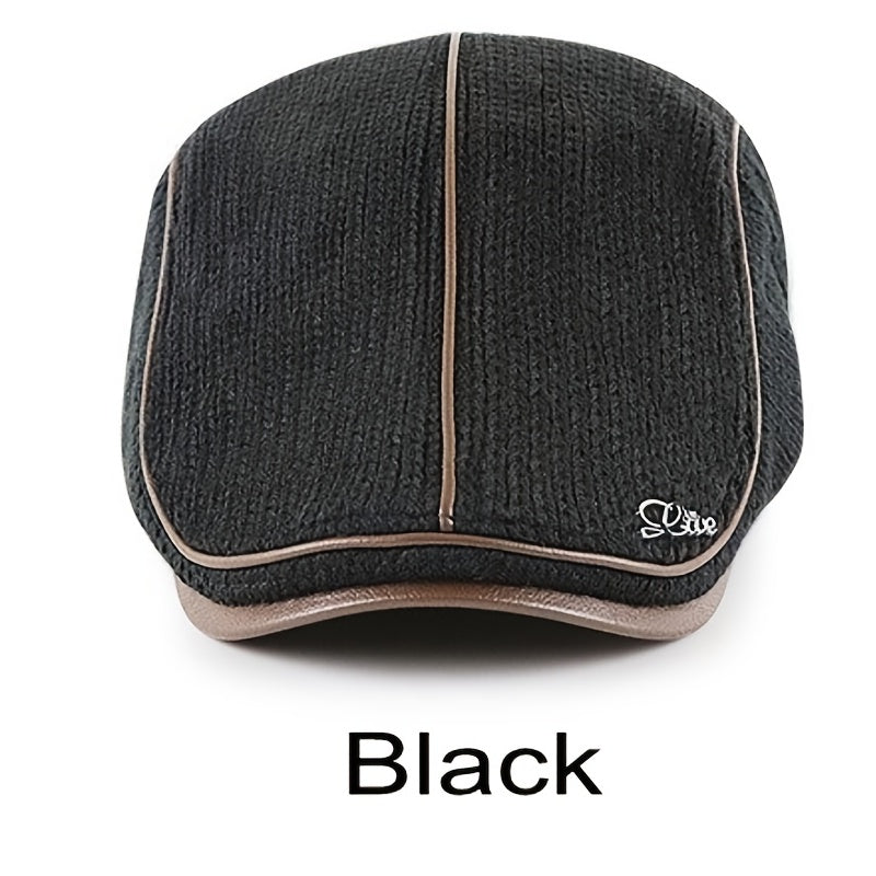 Men's Knitted Beret Adjustable Hat Flat Caps England Style Peaky Blinders Hat