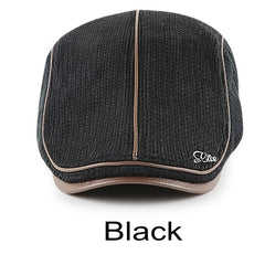 Men's Knitted Beret Adjustable Hat Flat Caps England Style Peaky Blinders Hat
