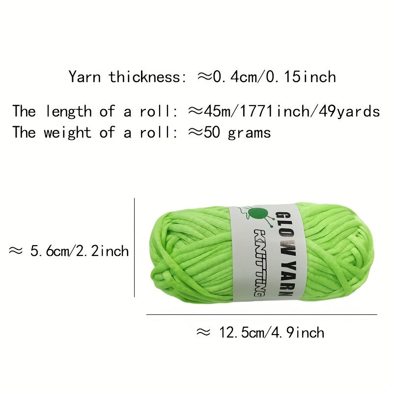 Polyester Glow in the dark Filler Yarn for DIY Knitting 50g pc