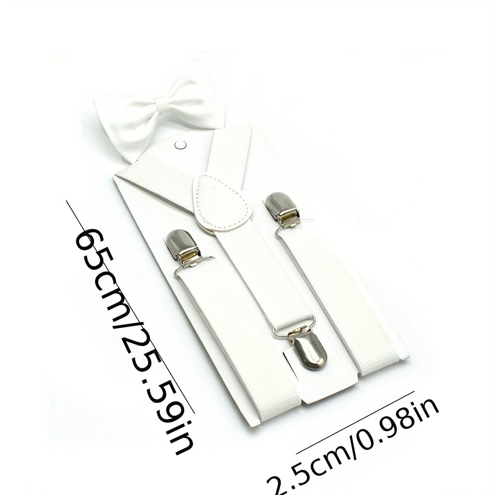 Men's Adjustable Elastic Suspenders with Bow