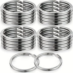 Stainless Steel Key Ring Flat Split Keychain Carabiners