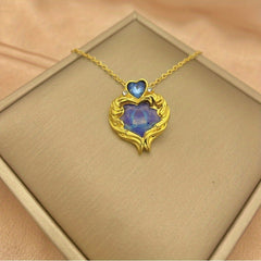 Dolphin Crystal Pendant Necklace Clavicle Chain Birthday Gift
