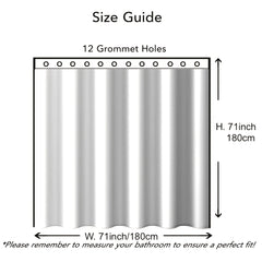 Gray Elf Christmas Snowflake Shower Curtain with 12 Hooks