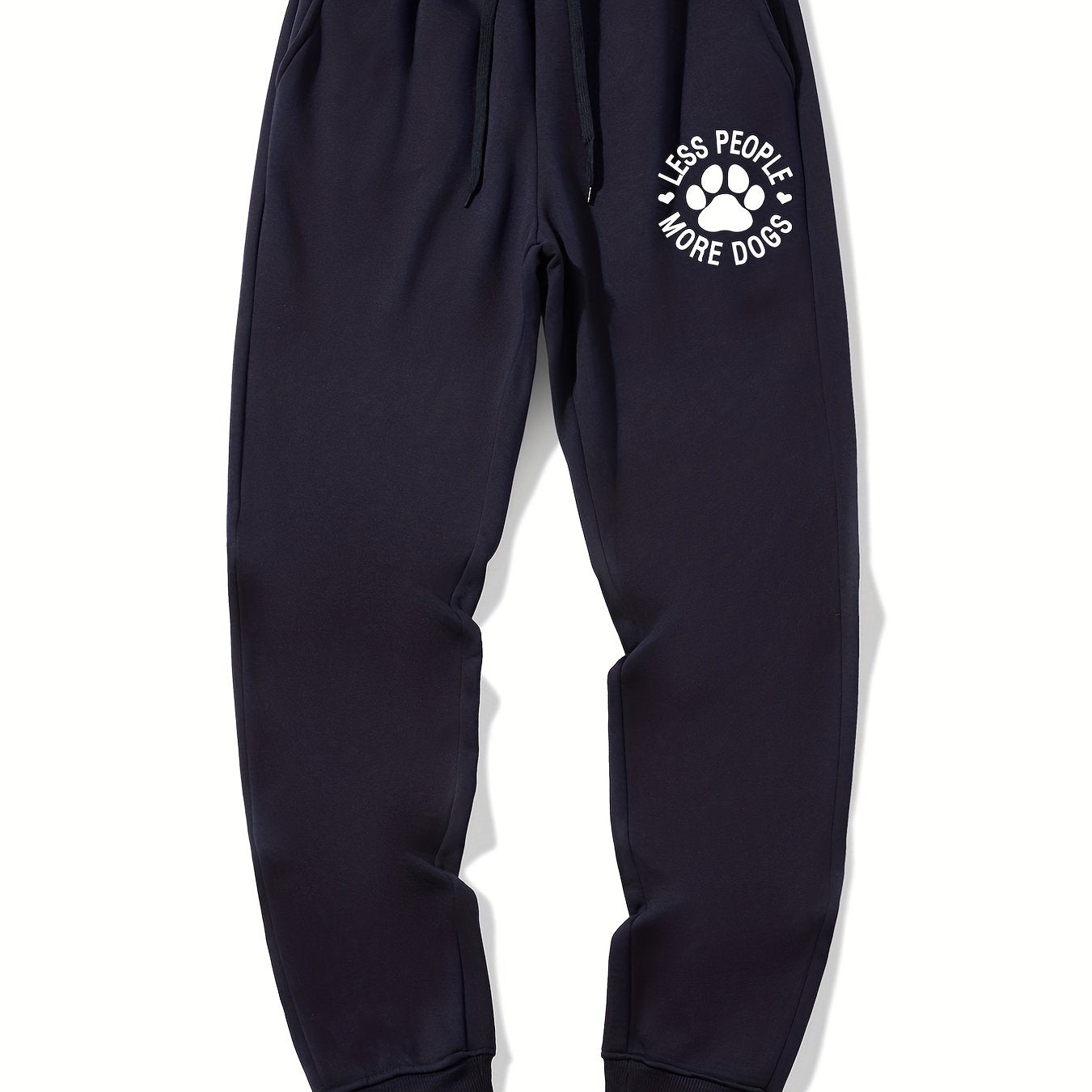 Dog Lover Graphic Drawstring Joggers Men's Sweatpants
