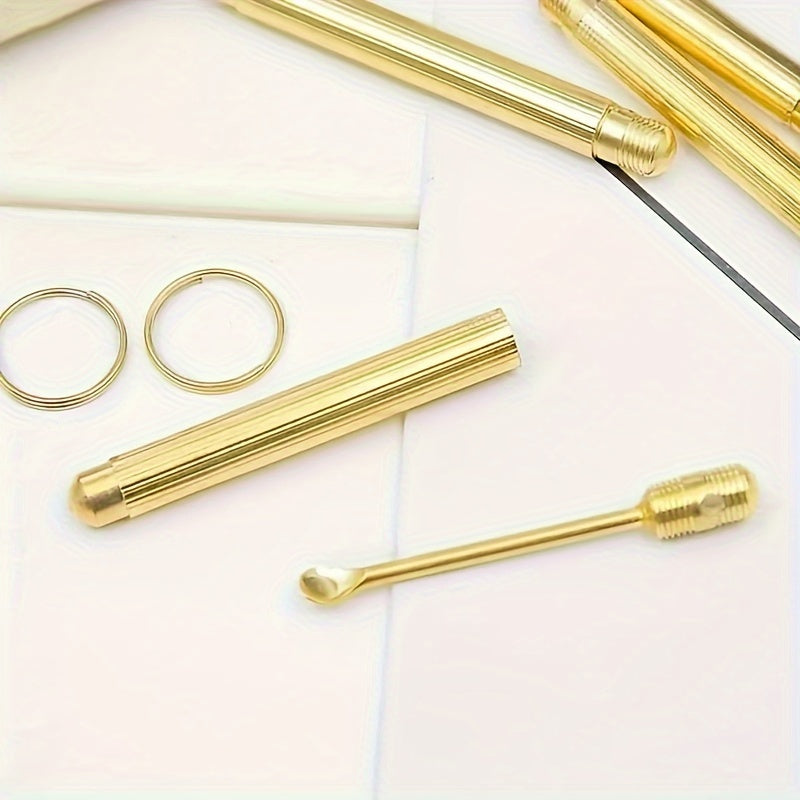 Metal Ear Pick Keychain Outdoor Tool Camping Hiking Travel
