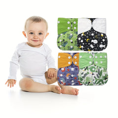 Adjustable Reusable Baby Cloth Diaper 3-15kg Boys & Girls