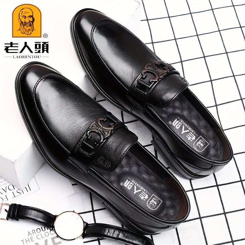 Men's Leather Horsebit Loafer Shoes Non Slip Casual Wear Resistant