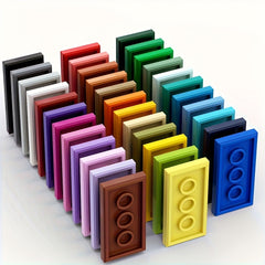 80pcs 2x4 Low Wall Flat Blocks for MOC Building 87079