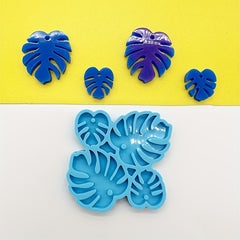 Turtle Back Bamboo Leaf Earring Silicone Mold for Resin