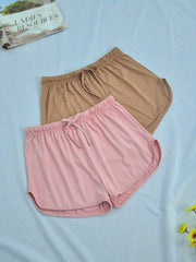 Lace Up Lounge Bottoms Drawstring Shorts Womens Loungewear