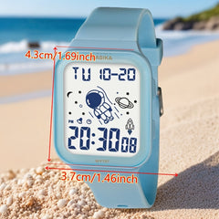 Girls' Digital Watch Astronaut & Planets IPX7 Water Resistant TPU Strap