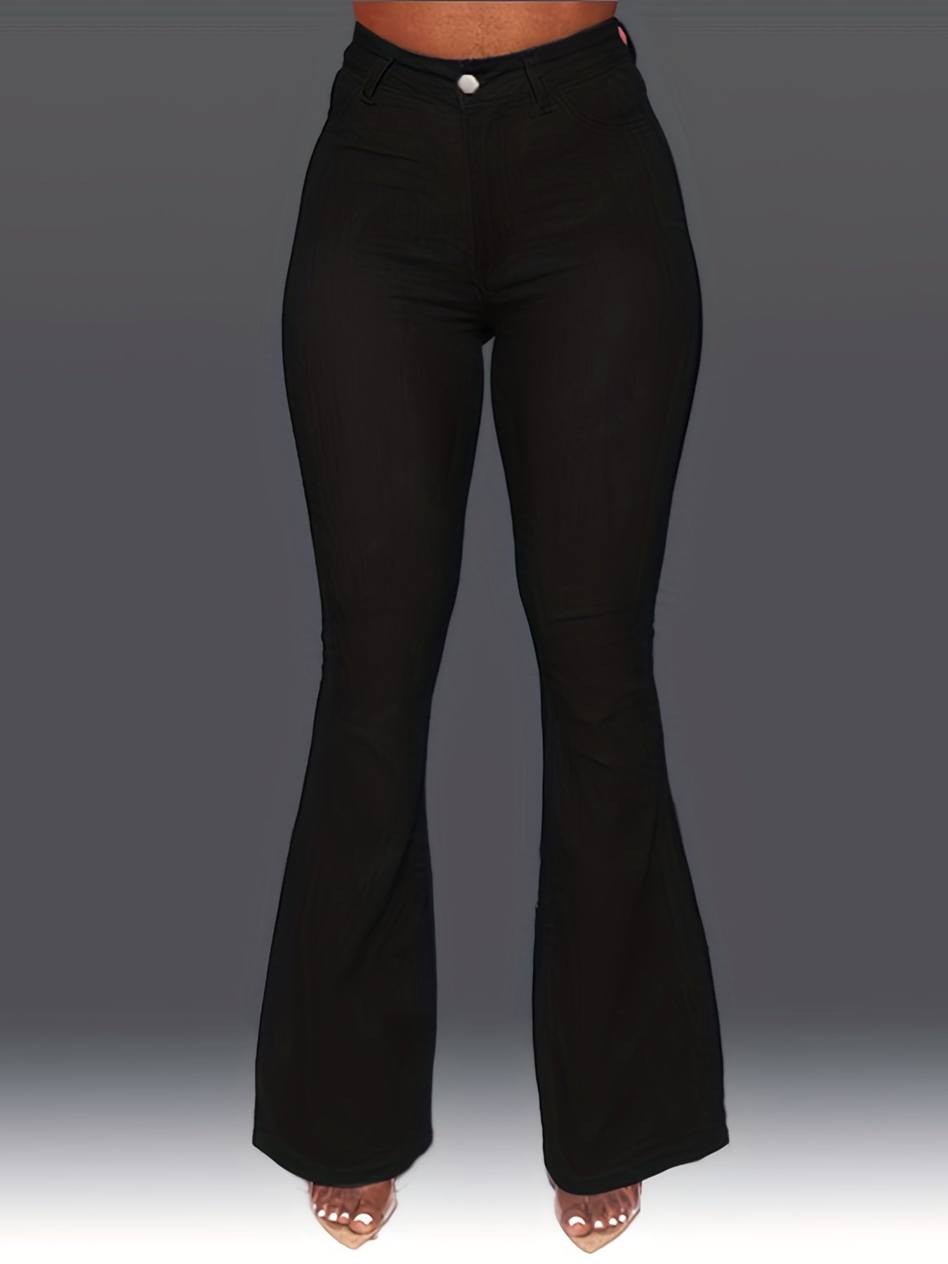 High Stretch Flared Jeans Bell Bottom Wide Legs Versatile Denim Pants