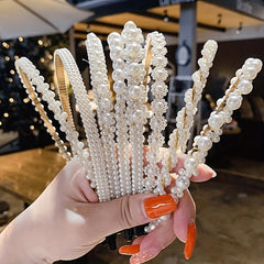 Faux Pearl Headband Vintage Princess Headdress