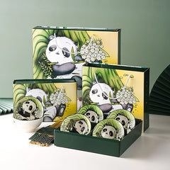 Panda Bowl And Chopsticks Ceramic Tableware Gift Bowl Set