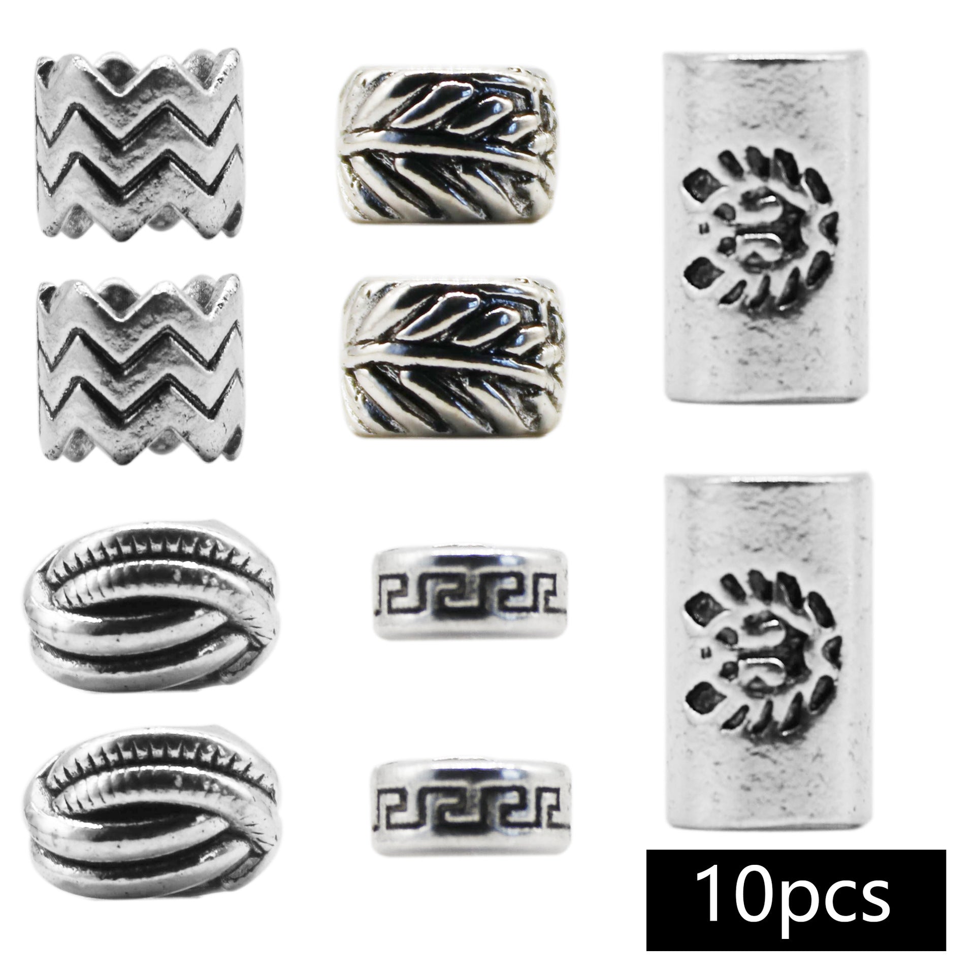 10pcs Beard Beads Hair Braided Beads Headwear Accessories Men's Women's Jewelry