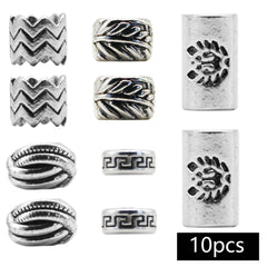 10pcs Beard Beads Hair Braided Beads Headwear Accessories Men's Women's Jewelry