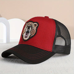Men's Summer Dog Bear Mesh Baseball Cap Breathable Animal Peaked
