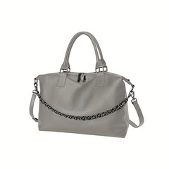 Lychee Pattern Leather Crossbody Bag for Women