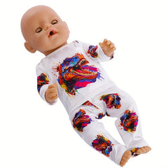 Newborn Doll Pajamas Set for 17-18 inch Dolls, Ages 3-6