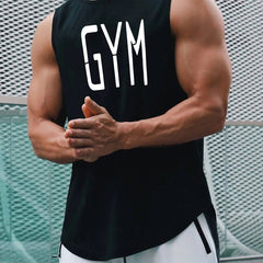 Men's Quick Dry Sleeveless Shirt GYM Print