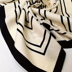 70cm Small Square Scarf Geometric Mosaic Print Casual Shawl Women's Neckerchief