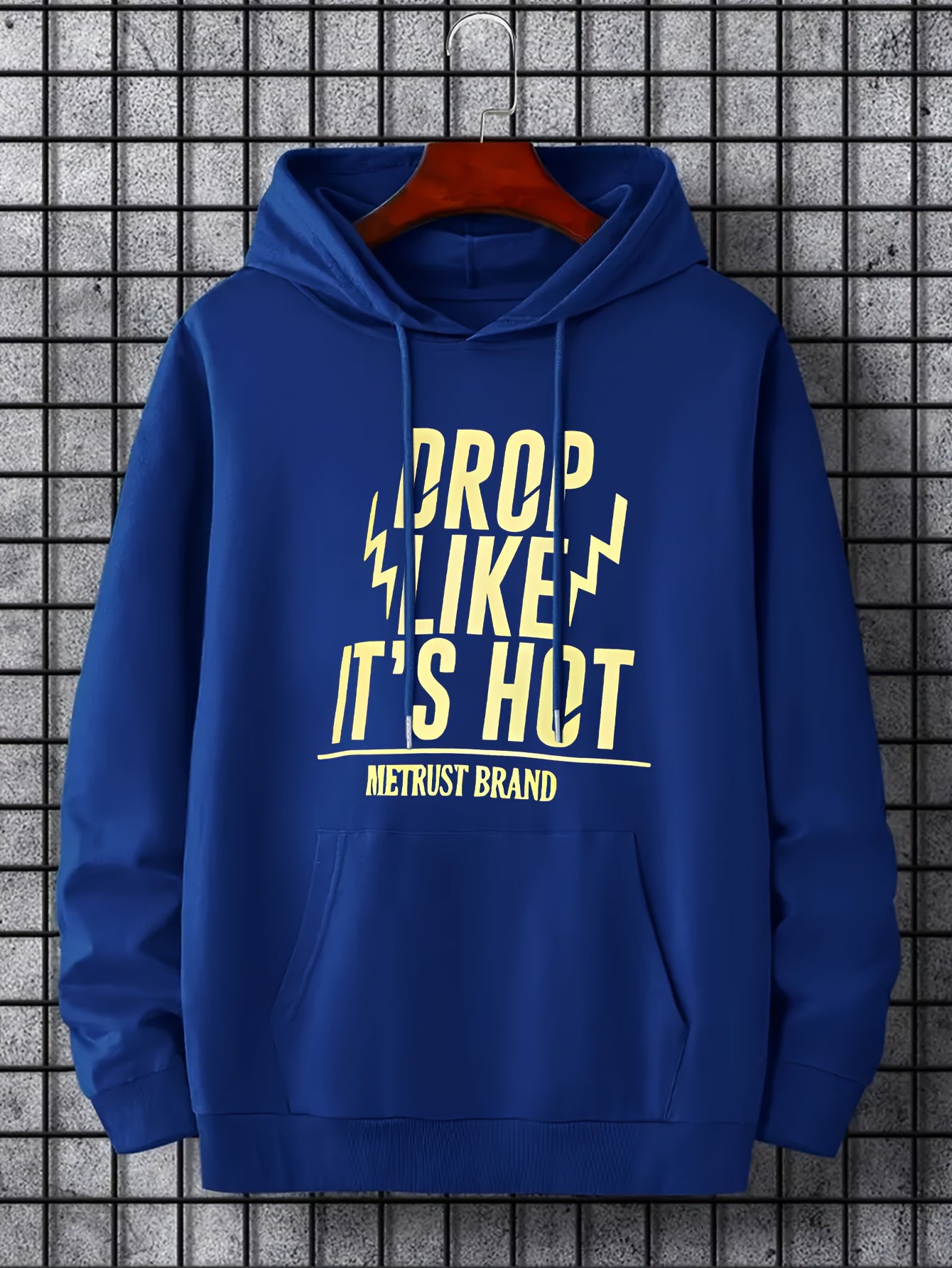 Men's Hoodie Letter Print Drawstring Sweatshirt